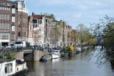 Niederlande, Holland, Nordholland, Amsterdam, Hauptstadt, Grachten, Wasserkanal, Wassergraben, Kanal, Grachtenhäuser, Brücken, Boote, Grachtenfahrten
